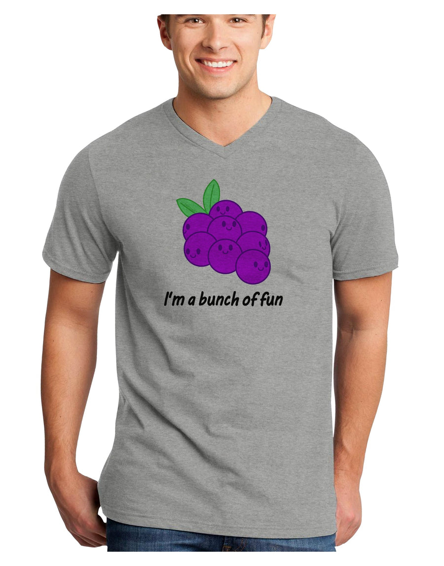 Grapes - I'm a Bunch of Fun Adult V-Neck T-shirt-Mens V-Neck T-Shirt-TooLoud-White-Small-Davson Sales