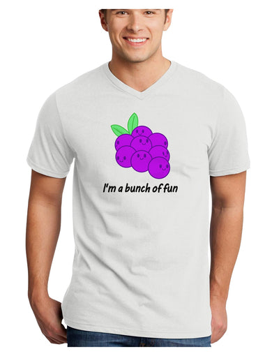 Grapes - I'm a Bunch of Fun Adult V-Neck T-shirt-Mens V-Neck T-Shirt-TooLoud-White-Small-Davson Sales