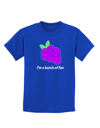 Grapes - I'm a Bunch of Fun Childrens Dark T-Shirt-Childrens T-Shirt-TooLoud-Royal-Blue-X-Small-Davson Sales