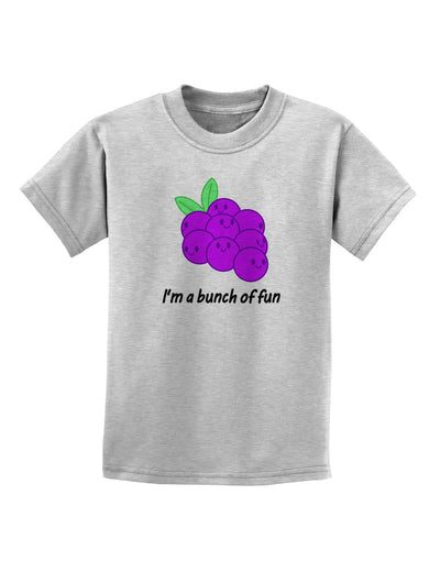 Grapes - I'm a Bunch of Fun Childrens T-Shirt-Childrens T-Shirt-TooLoud-AshGray-X-Small-Davson Sales