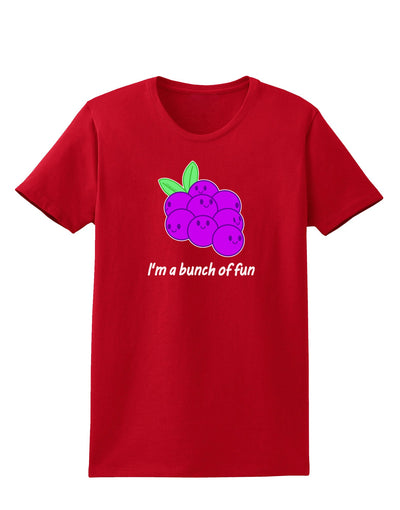 Grapes - I'm a Bunch of Fun Womens Dark T-Shirt-Womens T-Shirt-TooLoud-Red-X-Small-Davson Sales