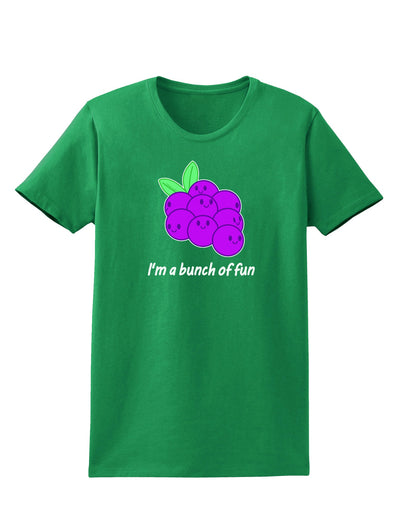 Grapes - I'm a Bunch of Fun Womens Dark T-Shirt-Womens T-Shirt-TooLoud-Kelly-Green-X-Small-Davson Sales