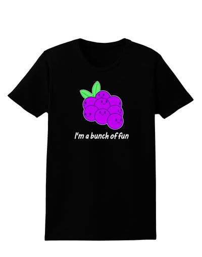 Grapes - I'm a Bunch of Fun Womens Dark T-Shirt-Womens T-Shirt-TooLoud-Black-X-Small-Davson Sales