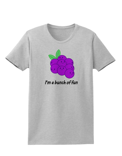 Grapes - I'm a Bunch of Fun Womens T-Shirt-Womens T-Shirt-TooLoud-AshGray-X-Small-Davson Sales