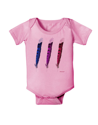 Graphic Feather Design - Feather Trio Baby Romper Bodysuit by TooLoud-Baby Romper-TooLoud-Light-Pink-06-Months-Davson Sales