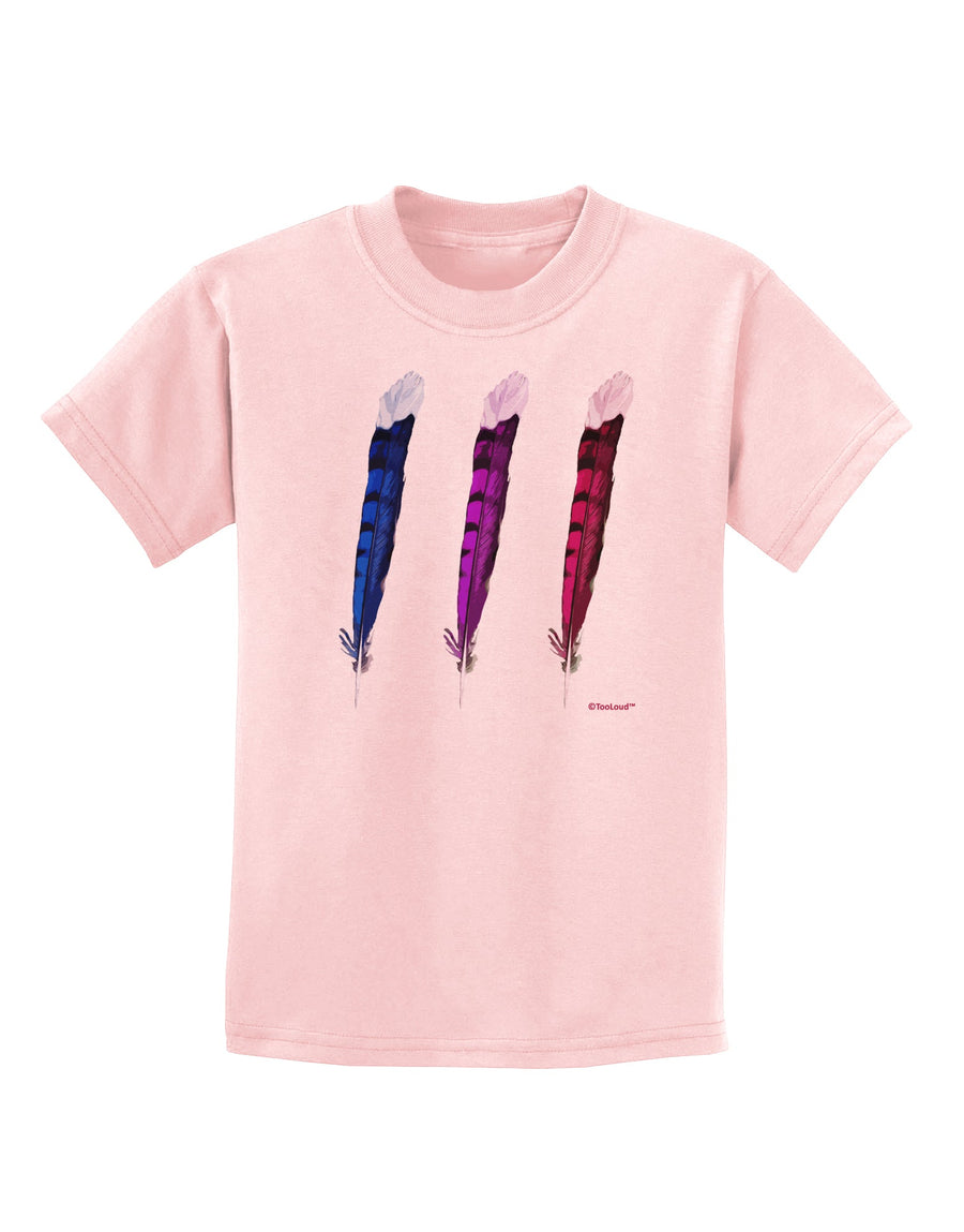 Graphic Feather Design - Feather Trio Childrens T-Shirt by TooLoud-Childrens T-Shirt-TooLoud-White-X-Small-Davson Sales