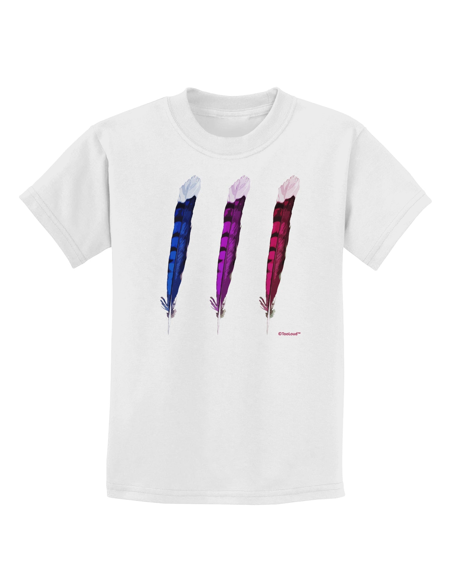 Graphic Feather Design - Feather Trio Childrens T-Shirt by TooLoud-Childrens T-Shirt-TooLoud-White-X-Small-Davson Sales