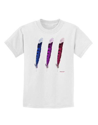 Graphic Feather Design - Feather Trio Childrens T-Shirt by TooLoud-Childrens T-Shirt-TooLoud-White-X-Small-Davson Sales