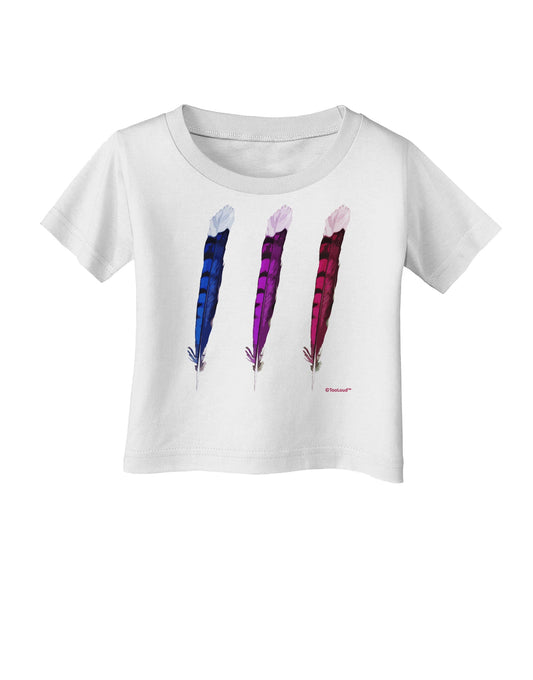 Graphic Feather Design - Feather Trio Infant T-Shirt by TooLoud-Infant T-Shirt-TooLoud-White-06-Months-Davson Sales