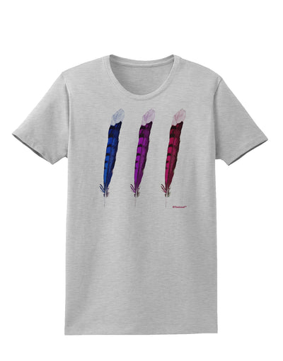 Graphic Feather Design - Feather Trio Womens T-Shirt by TooLoud-Womens T-Shirt-TooLoud-AshGray-X-Small-Davson Sales