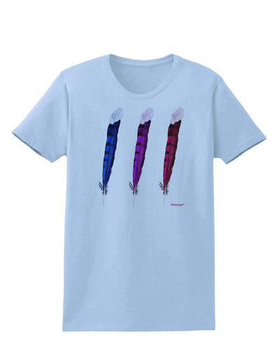 Graphic Feather Design - Feather Trio Womens T-Shirt by TooLoud-Womens T-Shirt-TooLoud-Light-Blue-X-Small-Davson Sales