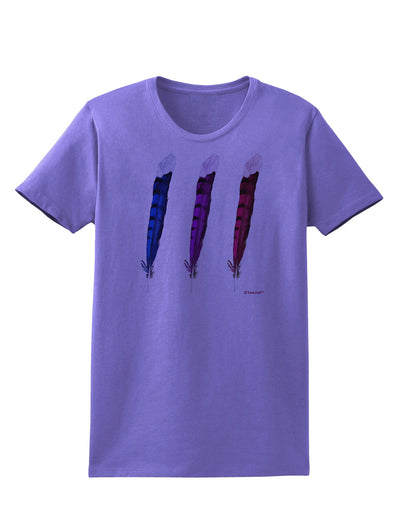 Graphic Feather Design - Feather Trio Womens T-Shirt by TooLoud-Womens T-Shirt-TooLoud-Violet-X-Small-Davson Sales