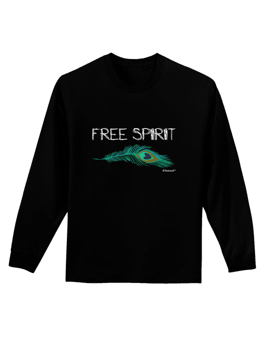 Graphic Feather Design - Free Spirit Adult Long Sleeve Dark T-Shirt by TooLoud-TooLoud-Black-Small-Davson Sales