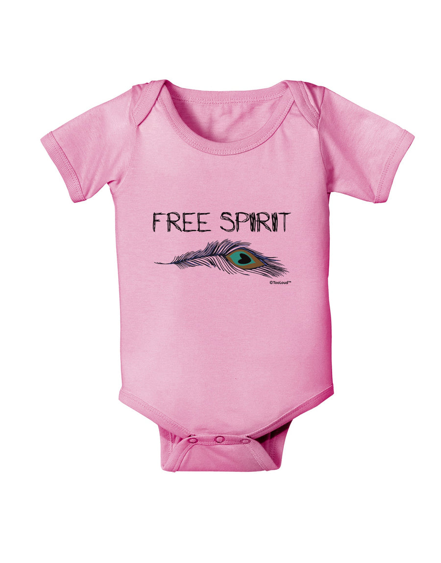 Graphic Feather Design - Free Spirit Baby Romper Bodysuit by TooLoud-Baby Romper-TooLoud-White-06-Months-Davson Sales