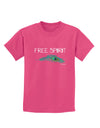 Graphic Feather Design - Free Spirit Childrens Dark T-Shirt by TooLoud-Childrens T-Shirt-TooLoud-Sangria-X-Small-Davson Sales