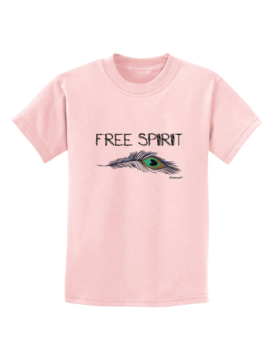 Graphic Feather Design - Free Spirit Childrens T-Shirt by TooLoud-Childrens T-Shirt-TooLoud-White-X-Small-Davson Sales