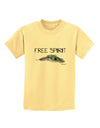 Graphic Feather Design - Free Spirit Childrens T-Shirt by TooLoud-Childrens T-Shirt-TooLoud-Daffodil-Yellow-X-Small-Davson Sales