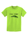 Graphic Feather Design - Free Spirit Childrens T-Shirt by TooLoud-Childrens T-Shirt-TooLoud-Lime-Green-X-Small-Davson Sales