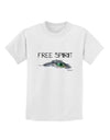 Graphic Feather Design - Free Spirit Childrens T-Shirt by TooLoud-Childrens T-Shirt-TooLoud-White-X-Small-Davson Sales