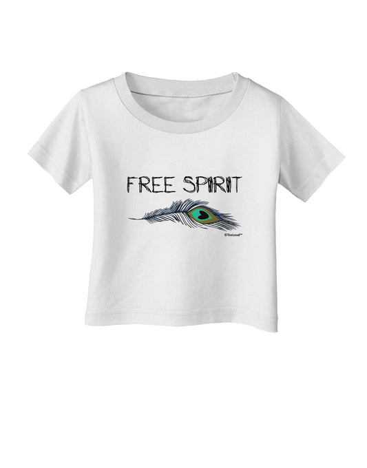 Graphic Feather Design - Free Spirit Infant T-Shirt by TooLoud-Infant T-Shirt-TooLoud-White-06-Months-Davson Sales