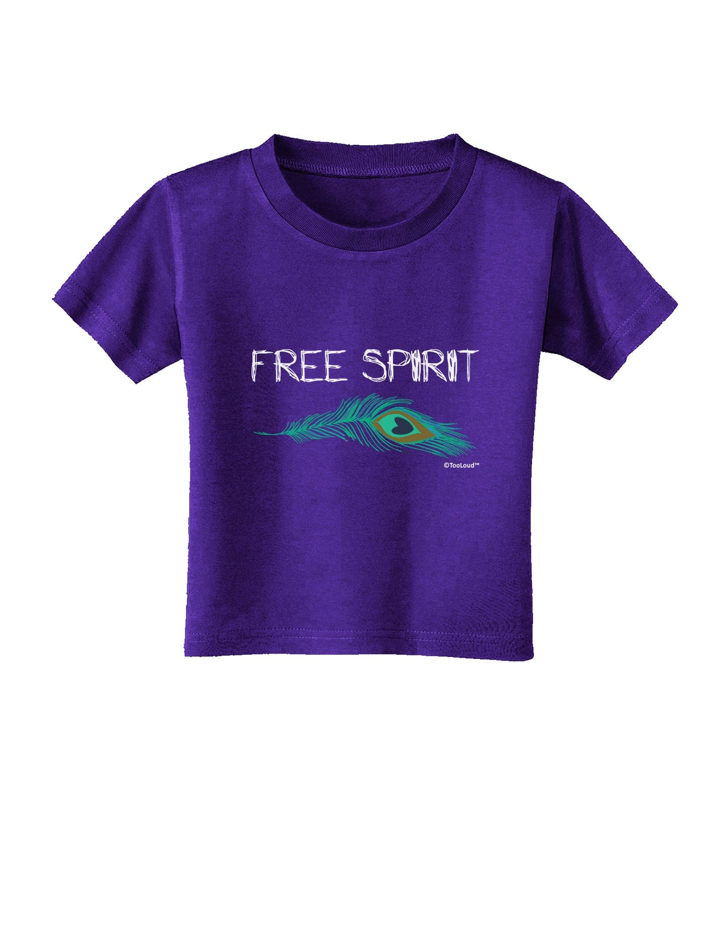 Graphic Feather Design - Free Spirit Toddler T-Shirt Dark by TooLoud-Toddler T-Shirt-TooLoud-Purple-2T-Davson Sales