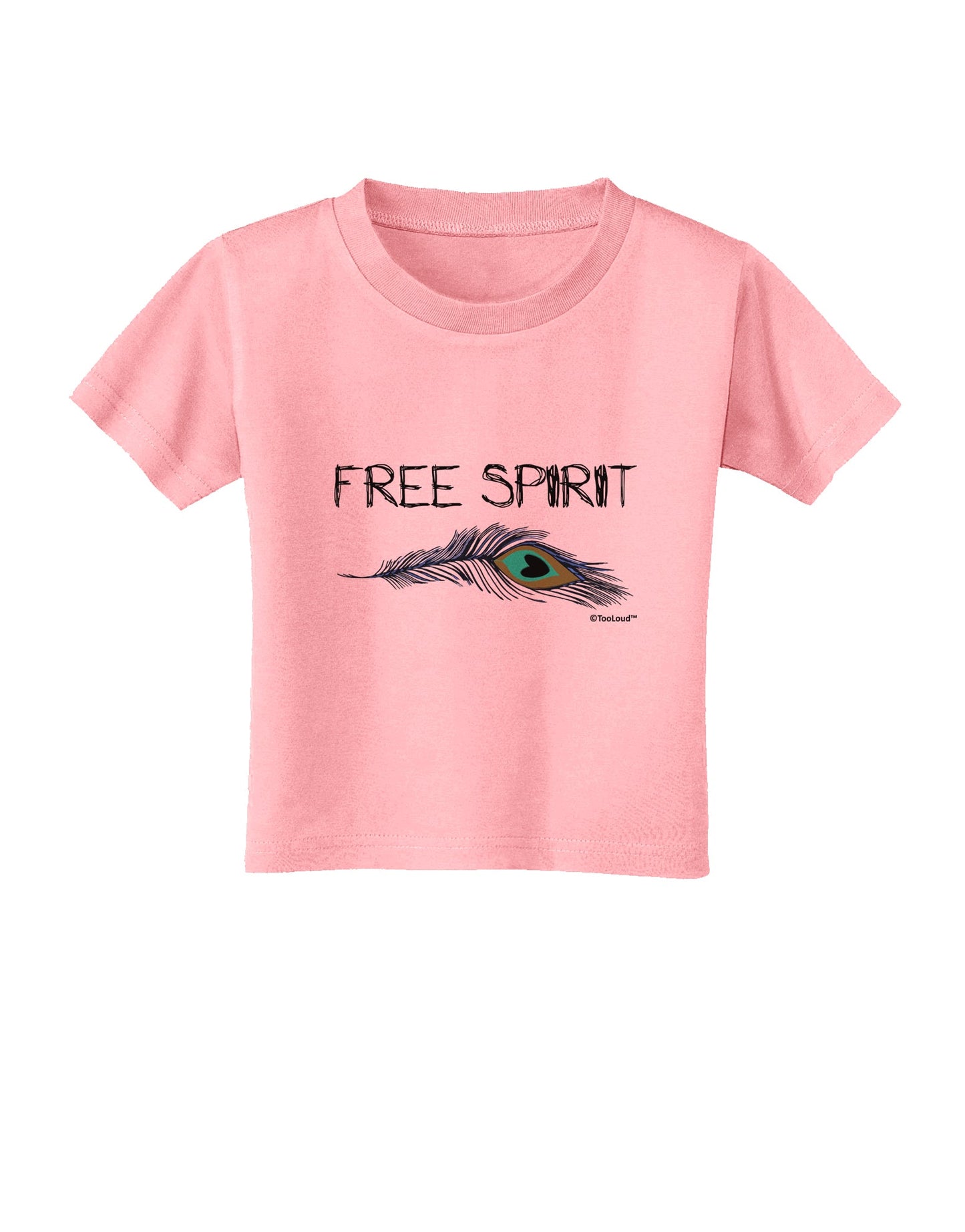 Graphic Feather Design - Free Spirit Toddler T-Shirt by TooLoud-Toddler T-Shirt-TooLoud-Candy-Pink-2T-Davson Sales