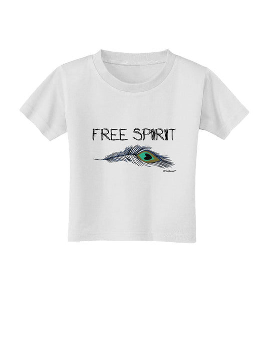 Graphic Feather Design - Free Spirit Toddler T-Shirt by TooLoud-Toddler T-Shirt-TooLoud-White-2T-Davson Sales