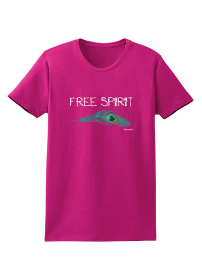 Graphic Feather Design - Free Spirit Womens Dark T-Shirt by TooLoud-Womens T-Shirt-TooLoud-Hot-Pink-Small-Davson Sales