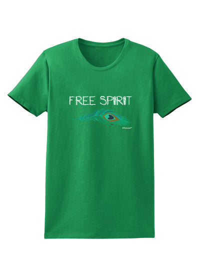 Graphic Feather Design - Free Spirit Womens Dark T-Shirt by TooLoud-Womens T-Shirt-TooLoud-Kelly-Green-X-Small-Davson Sales