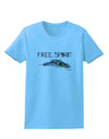 Graphic Feather Design - Free Spirit Womens T-Shirt by TooLoud-Womens T-Shirt-TooLoud-Aquatic-Blue-X-Small-Davson Sales