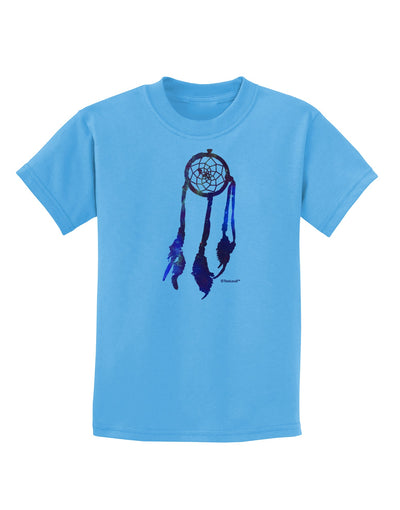 Graphic Feather Design - Galaxy Dreamcatcher Childrens T-Shirt by TooLoud-Childrens T-Shirt-TooLoud-Aquatic-Blue-X-Small-Davson Sales