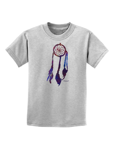 Graphic Feather Design - Galaxy Dreamcatcher Childrens T-Shirt by TooLoud-Childrens T-Shirt-TooLoud-AshGray-X-Small-Davson Sales