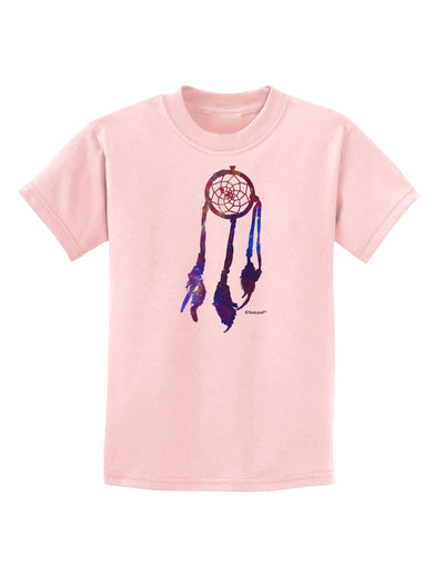 Graphic Feather Design - Galaxy Dreamcatcher Childrens T-Shirt by TooLoud-Childrens T-Shirt-TooLoud-PalePink-X-Small-Davson Sales