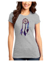 Graphic Feather Design - Galaxy Dreamcatcher Juniors T-Shirt by TooLoud-Womens Juniors T-Shirt-TooLoud-Ash-Gray-Juniors Fitted X-Small-Davson Sales