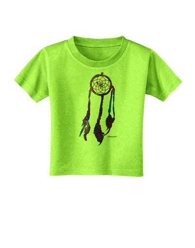 Graphic Feather Design - Galaxy Dreamcatcher Toddler T-Shirt by TooLoud-Toddler T-Shirt-TooLoud-Lime-Green-2T-Davson Sales