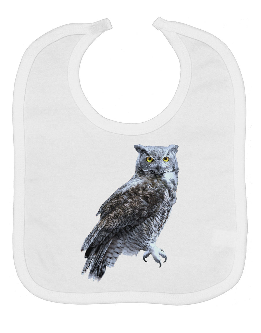 Great Horned Owl Photo Baby Bib