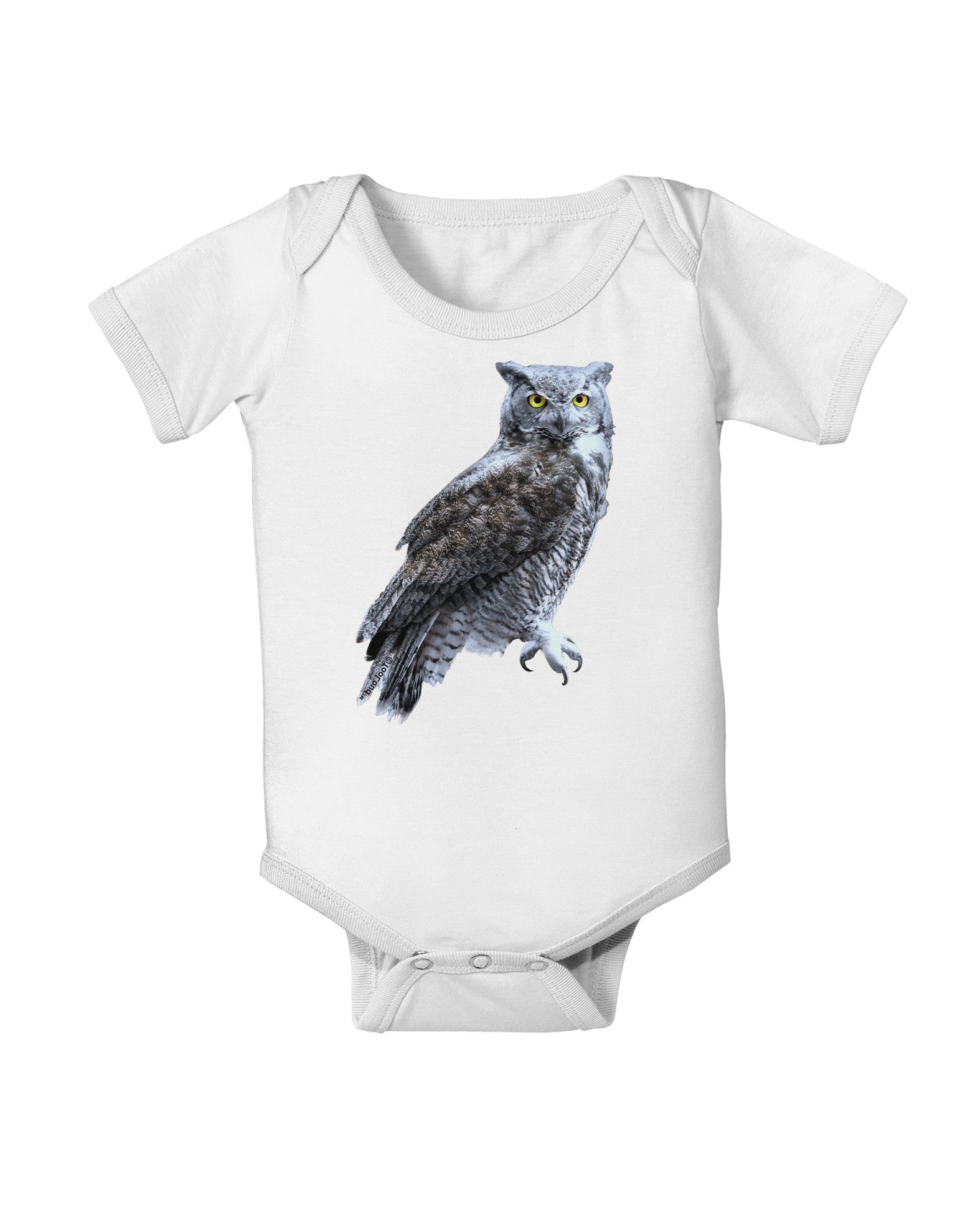 Great Horned Owl Photo Baby Romper Bodysuit-Baby Romper-TooLoud-White-06-Months-Davson Sales
