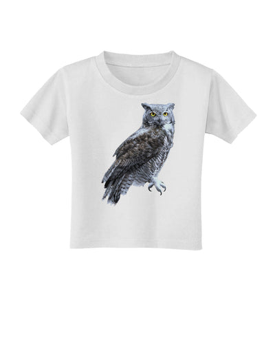 Great Horned Owl Photo Toddler T-Shirt-Toddler T-Shirt-TooLoud-White-2T-Davson Sales