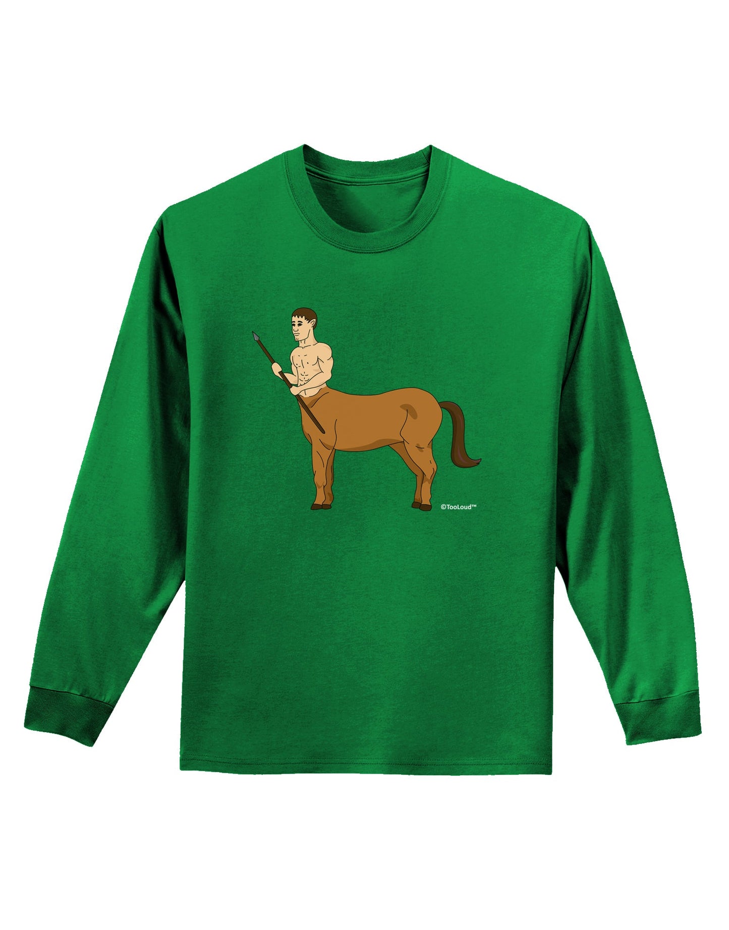 Greek Mythology Centaur Design - Color Adult Long Sleeve Dark T-Shirt by TooLoud-TooLoud-Kelly-Green-Small-Davson Sales