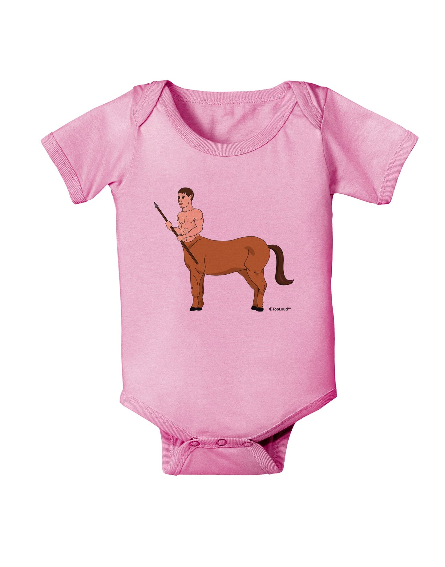 Greek Mythology Centaur Design - Color Baby Romper Bodysuit by TooLoud-Baby Romper-TooLoud-Light-Pink-06-Months-Davson Sales