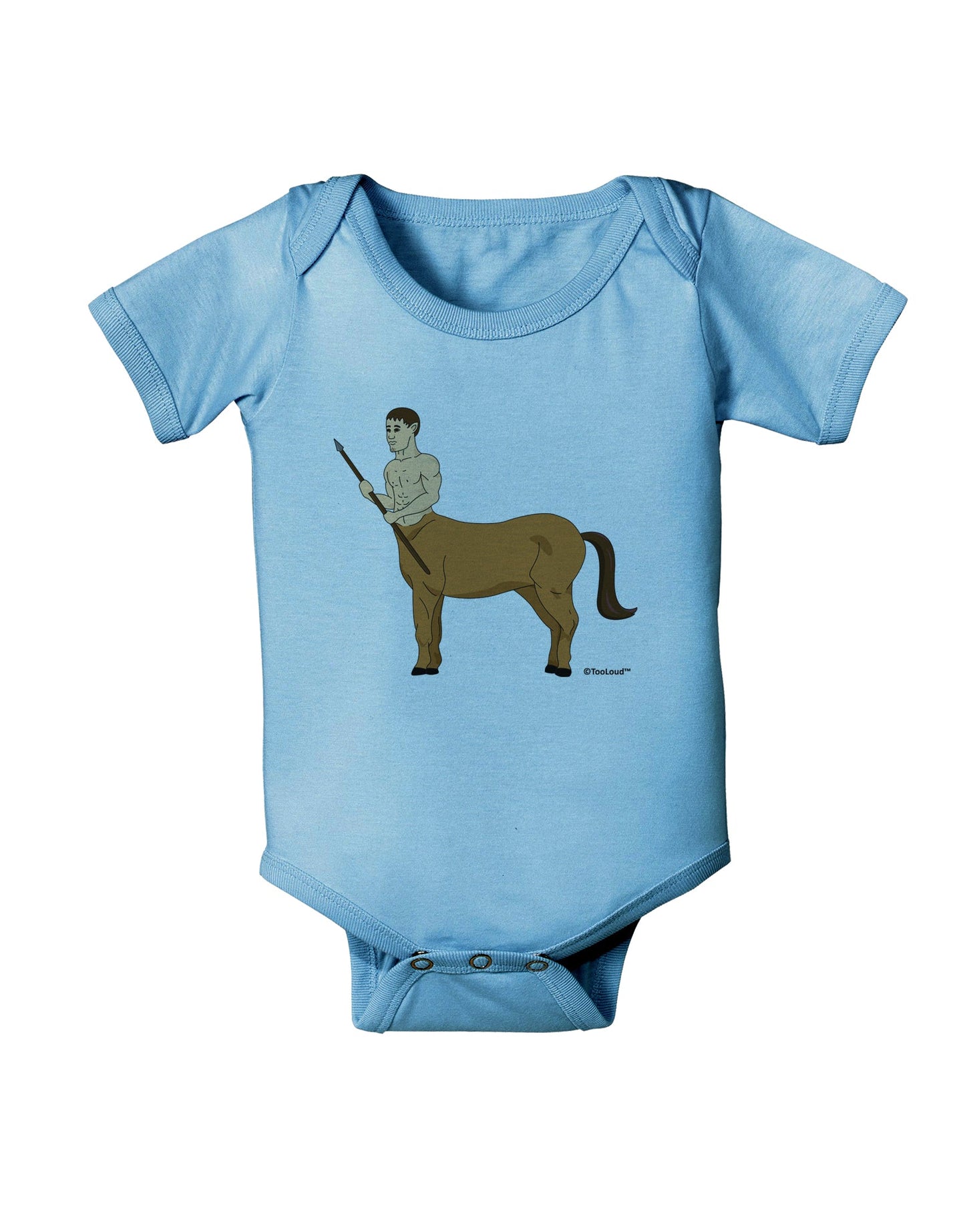 Greek Mythology Centaur Design - Color Baby Romper Bodysuit by TooLoud-Baby Romper-TooLoud-Light-Blue-06-Months-Davson Sales
