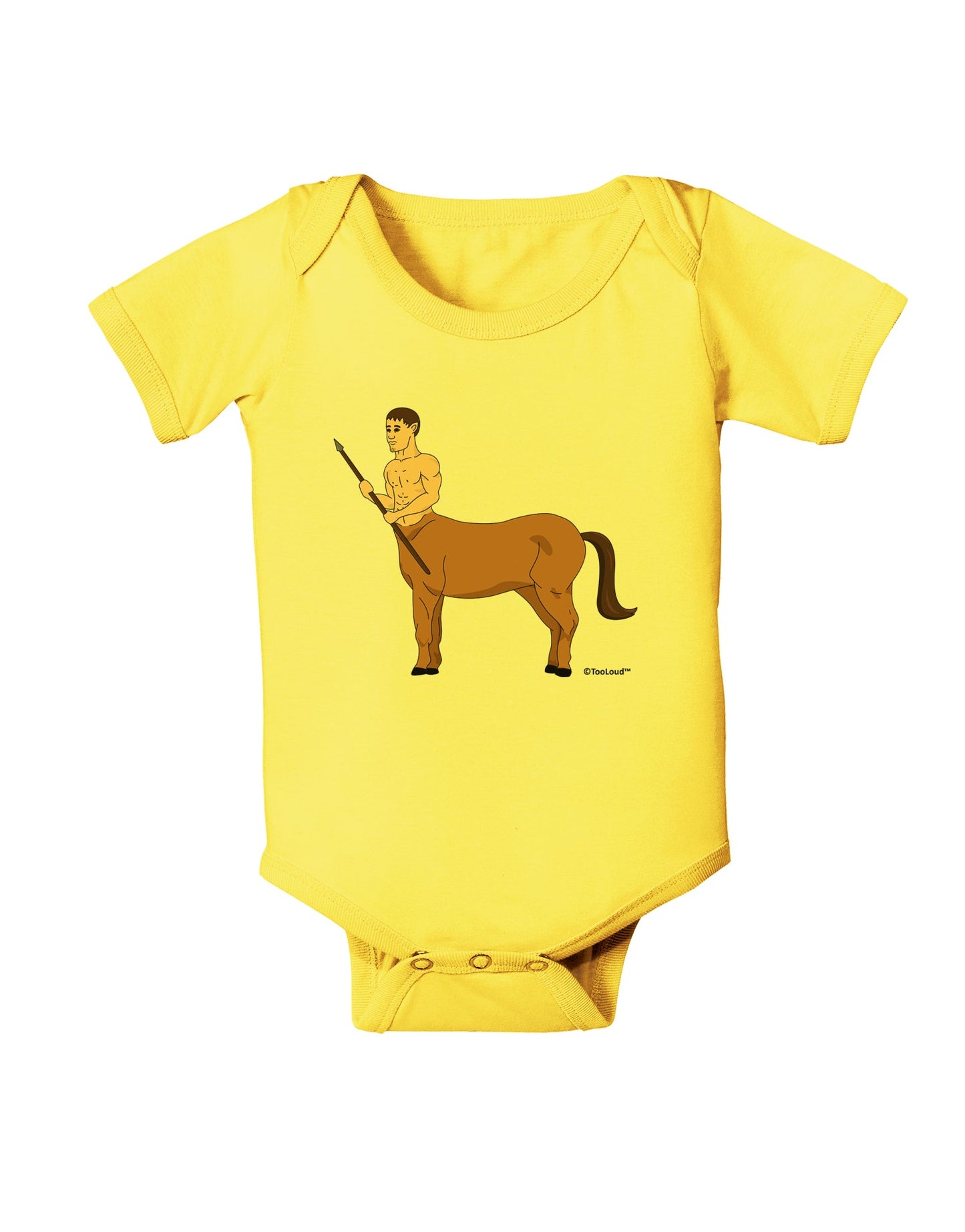 Greek Mythology Centaur Design - Color Baby Romper Bodysuit by TooLoud-Baby Romper-TooLoud-Yellow-06-Months-Davson Sales