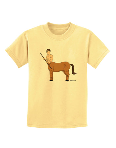 Greek Mythology Centaur Design - Color Childrens T-Shirt by TooLoud-Childrens T-Shirt-TooLoud-Daffodil-Yellow-X-Small-Davson Sales