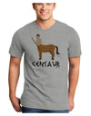 Greek Mythology Centaur Design - Color - Text Adult V-Neck T-shirt by TooLoud-Mens V-Neck T-Shirt-TooLoud-HeatherGray-Small-Davson Sales