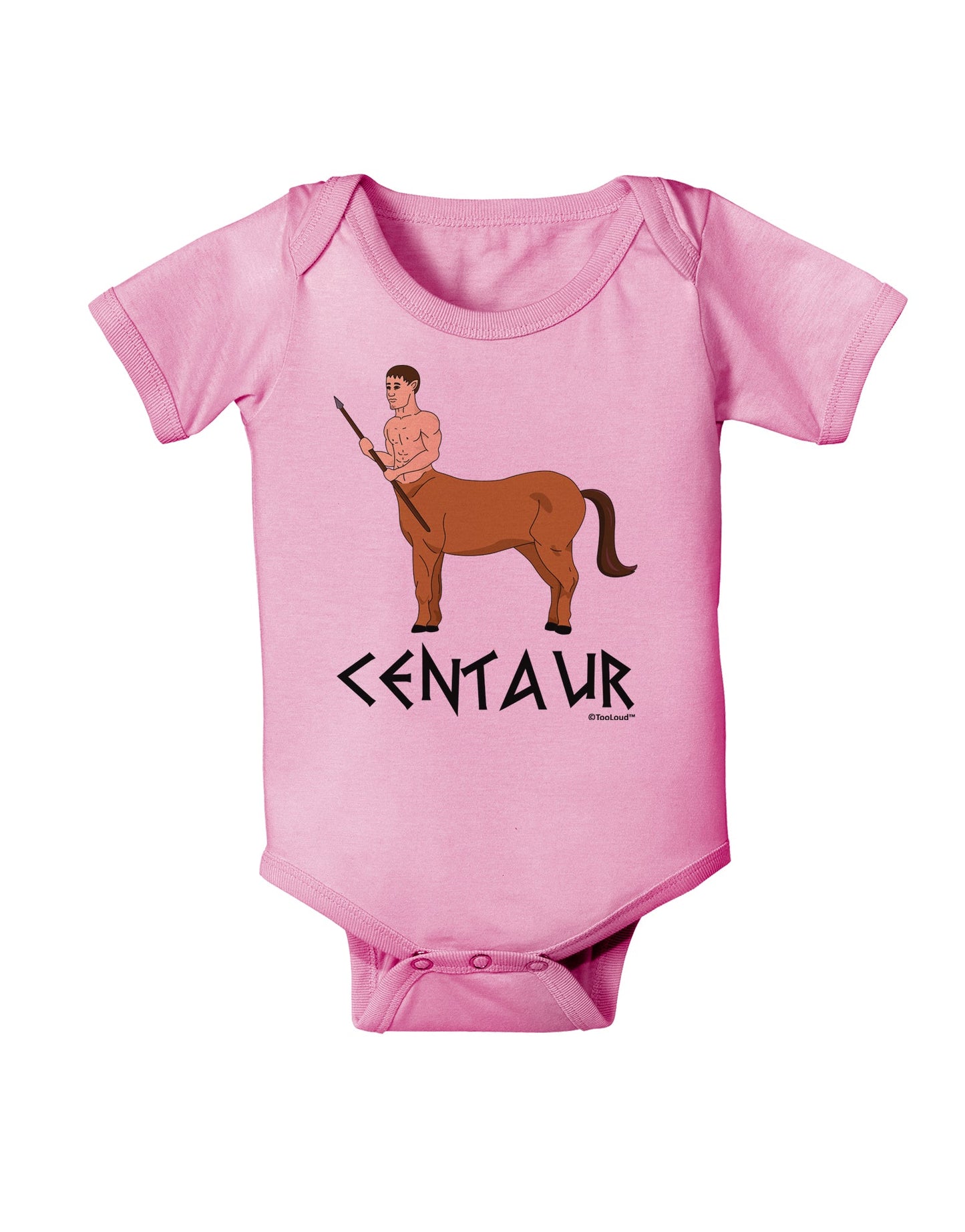 Greek Mythology Centaur Design - Color - Text Baby Romper Bodysuit by TooLoud-Baby Romper-TooLoud-Light-Pink-06-Months-Davson Sales