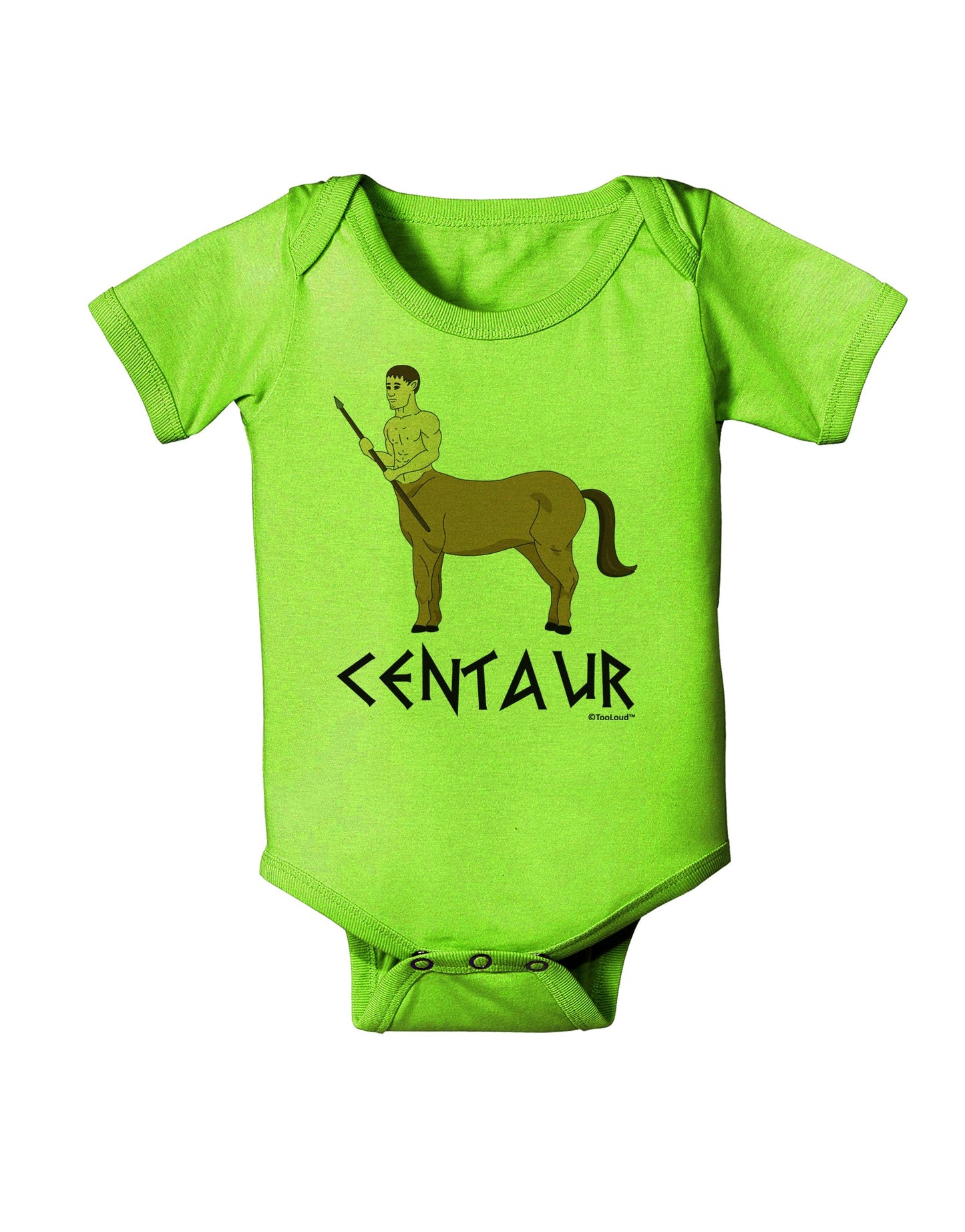 Greek Mythology Centaur Design - Color - Text Baby Romper Bodysuit by TooLoud-Baby Romper-TooLoud-Lime-Green-06-Months-Davson Sales