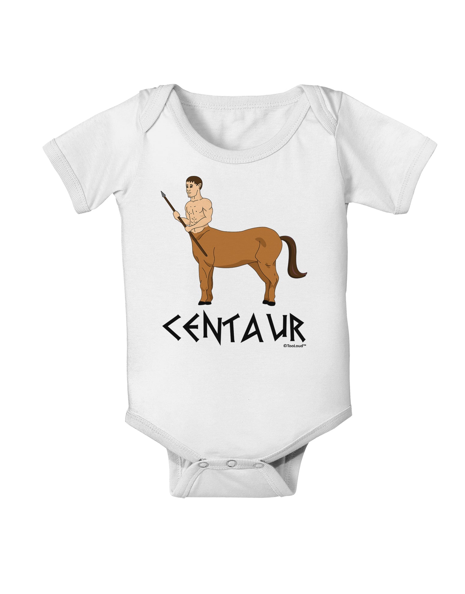 Greek Mythology Centaur Design - Color - Text Baby Romper Bodysuit by TooLoud-Baby Romper-TooLoud-White-06-Months-Davson Sales