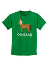 Greek Mythology Centaur Design - Color - Text Childrens Dark T-Shirt by TooLoud-Childrens T-Shirt-TooLoud-Kelly-Green-X-Small-Davson Sales