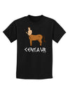 Greek Mythology Centaur Design - Color - Text Childrens Dark T-Shirt by TooLoud-Childrens T-Shirt-TooLoud-Black-X-Small-Davson Sales