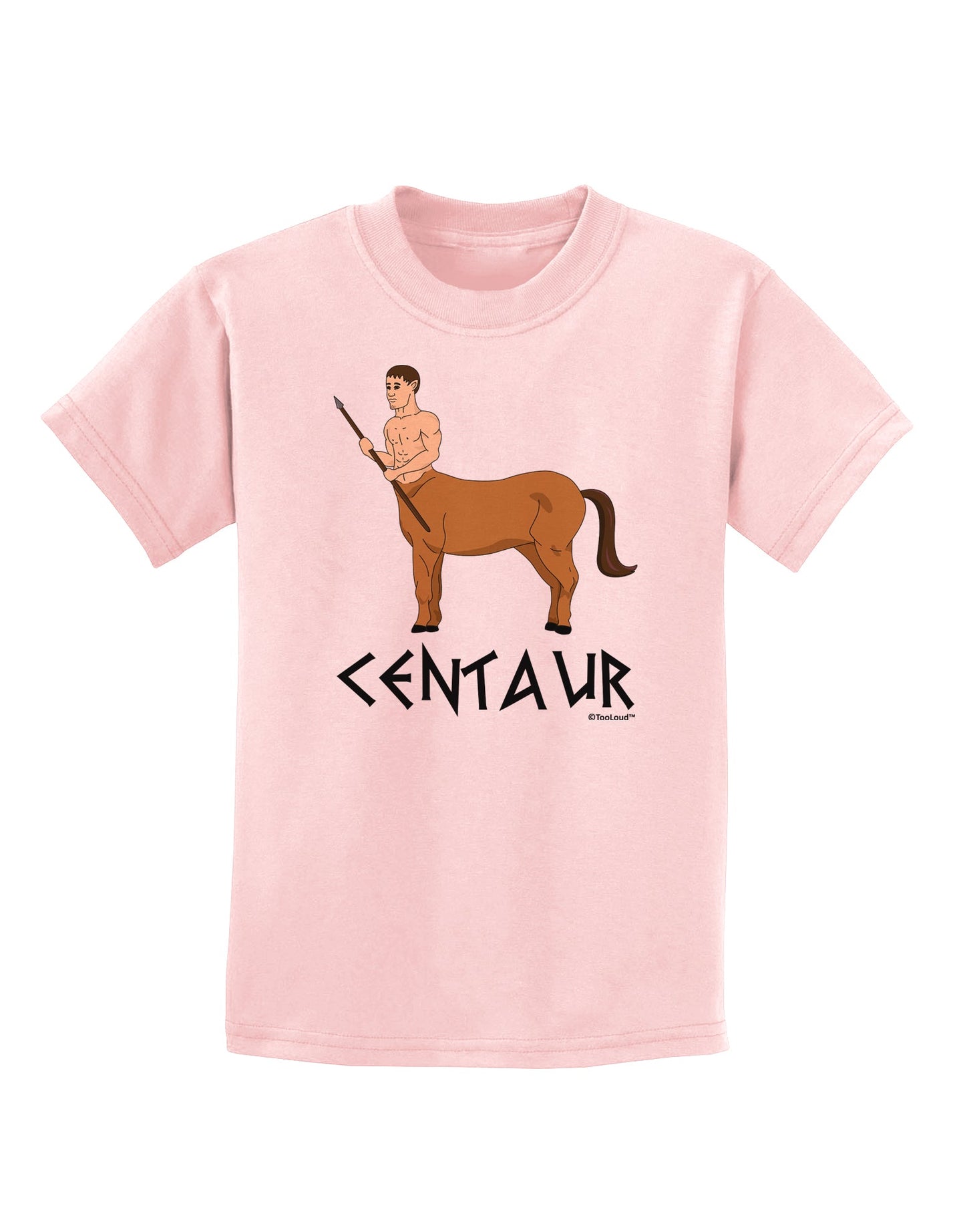 Greek Mythology Centaur Design - Color - Text Childrens T-Shirt by TooLoud-Childrens T-Shirt-TooLoud-PalePink-X-Small-Davson Sales